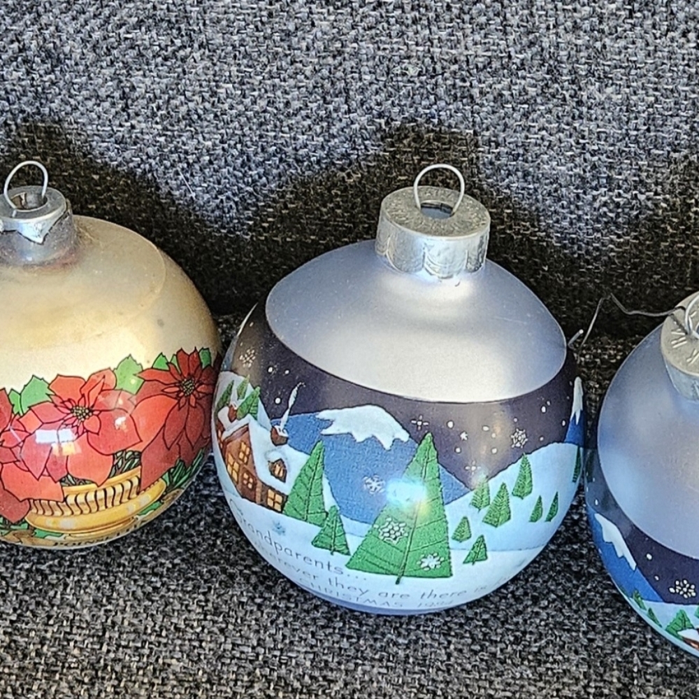 Hallmark Festive Ornament Set - Red, Green, Silver